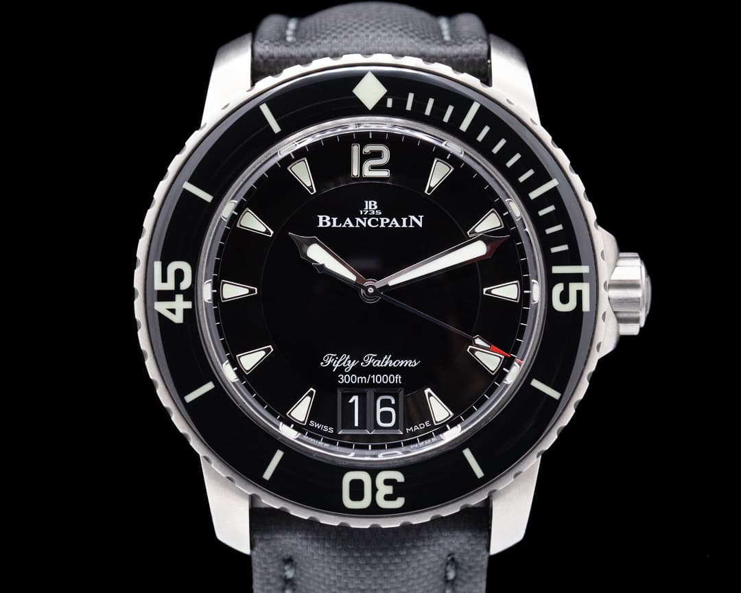 Blancpain Fifty Fathoms Grande Date / Black Dial Titanium 2021