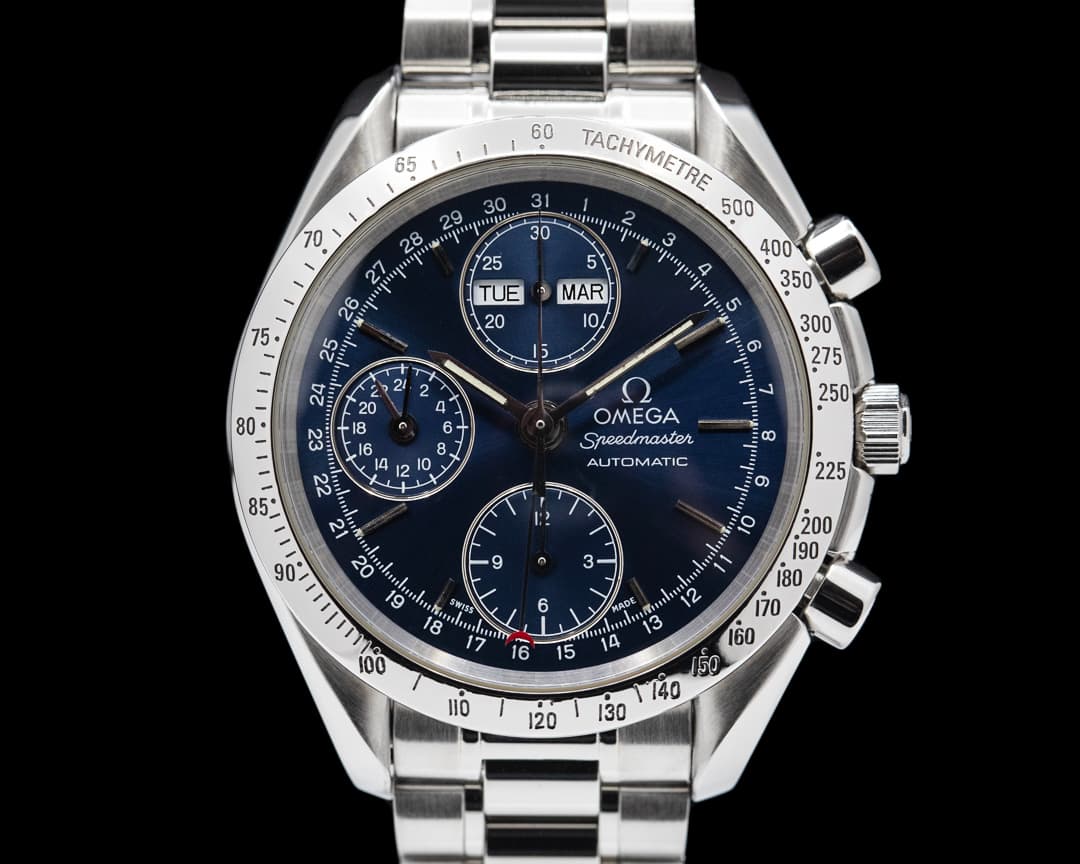 Omega Speedmaster Day Date Blue Dial SS / SS