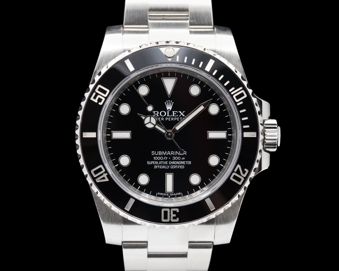 Rolex Submariner 114060 No Date Ceramic Bezel SS