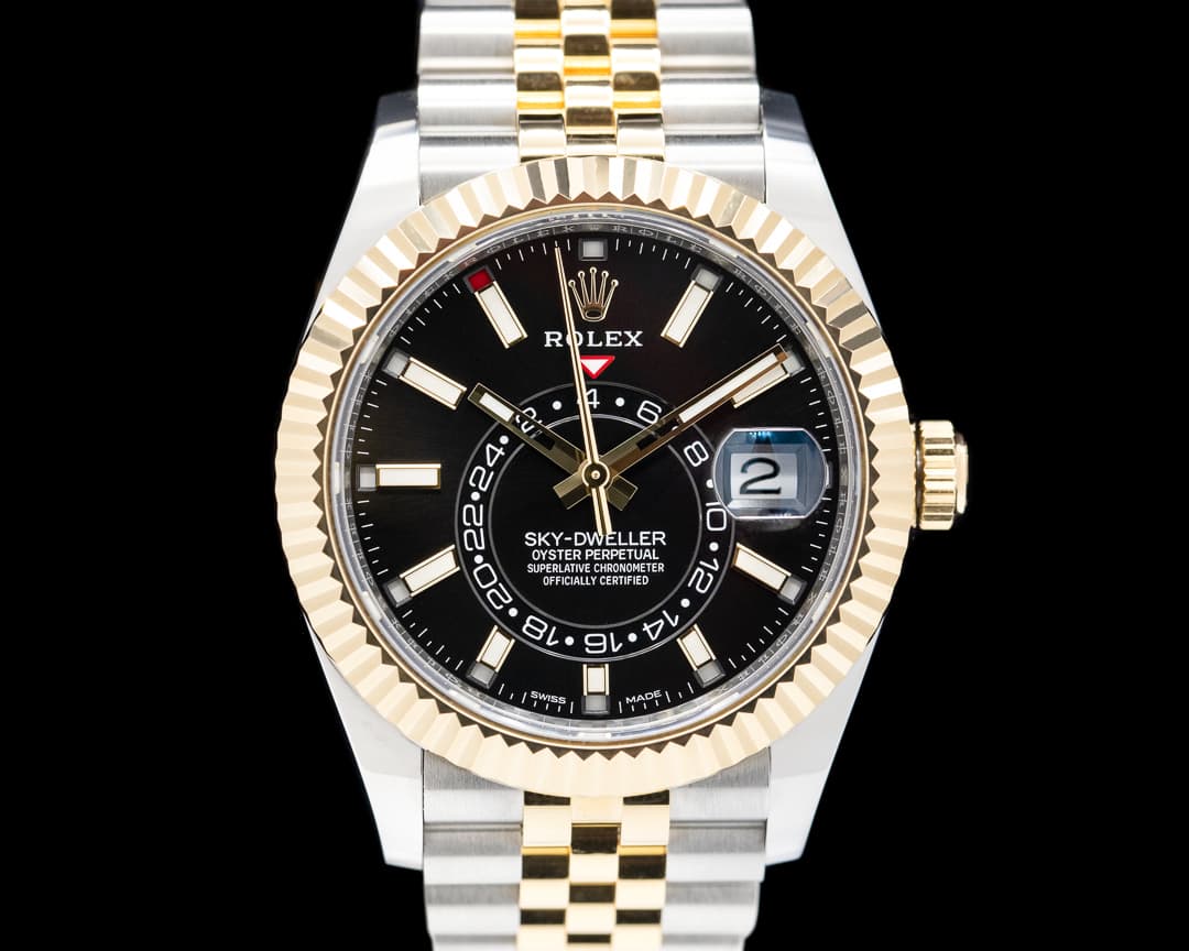 Rolex Sky Dweller Steel & Yellow Gold Black Dial 2023