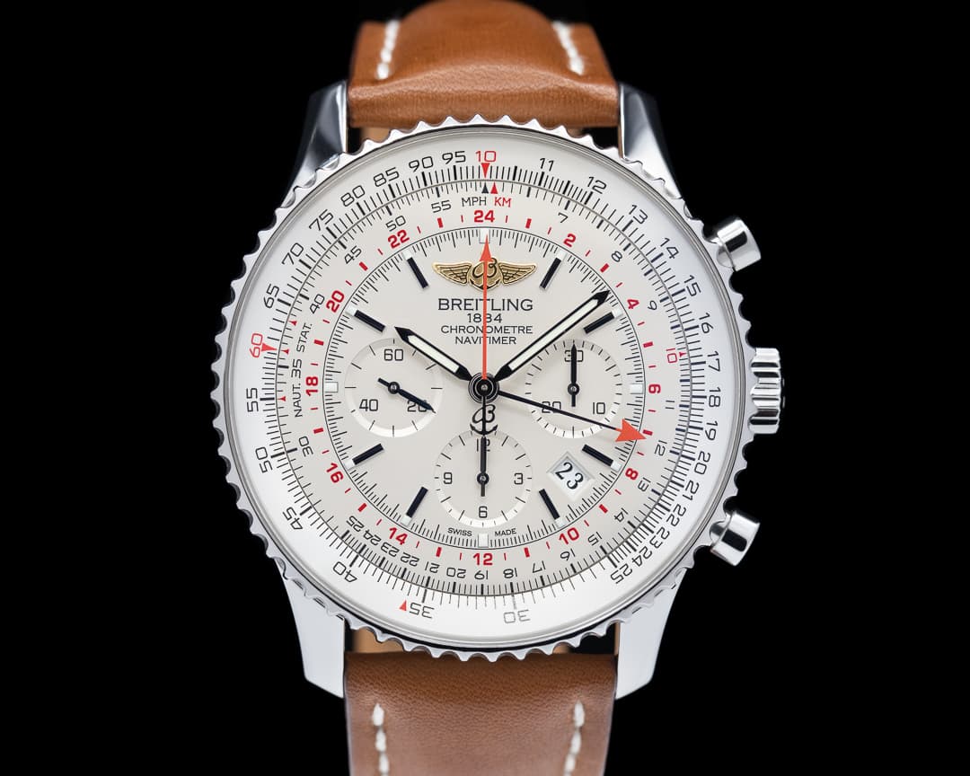 Breitling Navitimer B04 48mm GMT Chronograph Silver Dial