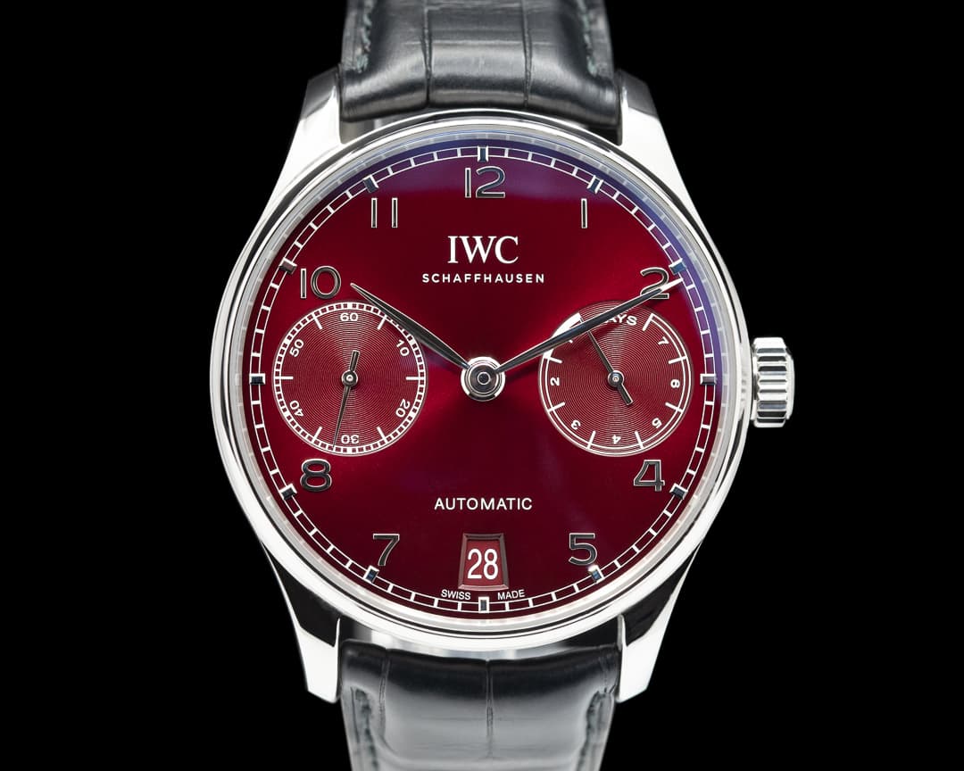 IWC Portugieser Autmoatic 7 Day Burgundy Dial