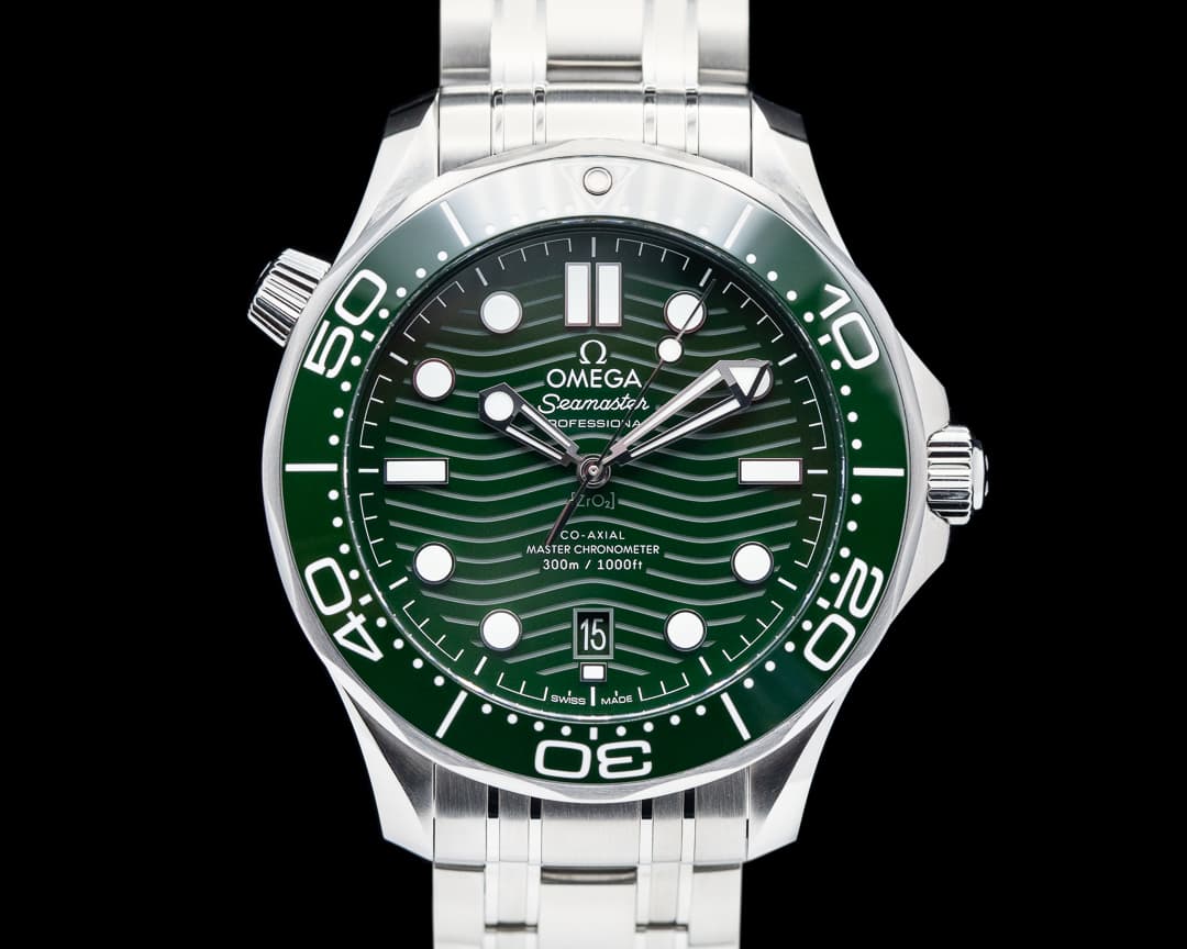 Omega Seamaster Green dial Diver 300M Co-Axial Master Chronometer Ceramic