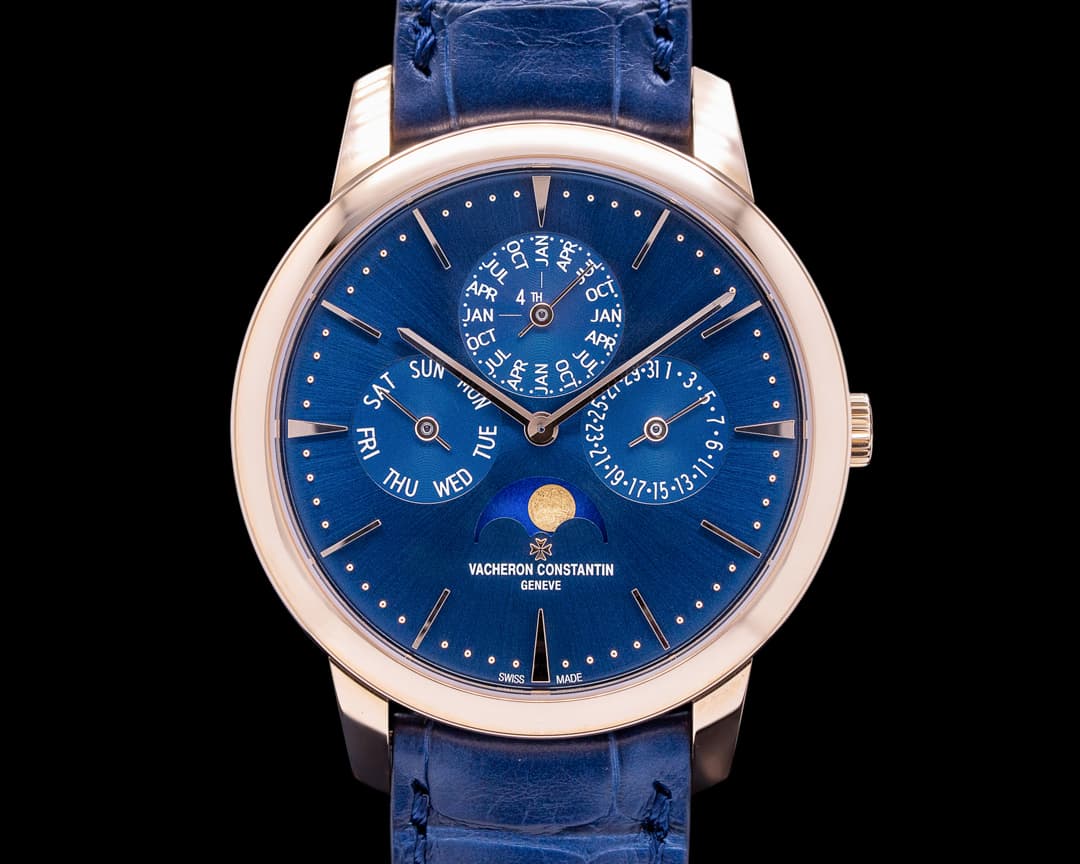 Vacheron Constantin Patrimony Perpetual Calendar Rose Gold Blue Dial 2022 UNWORN
