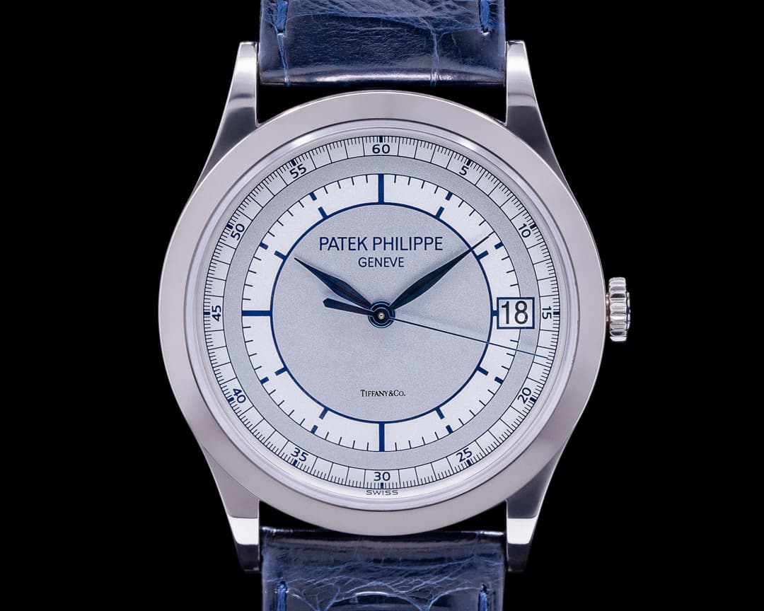 Patek Philippe Calatrava 18K 5296G White Gold Sector Dial TIFFANY & CO