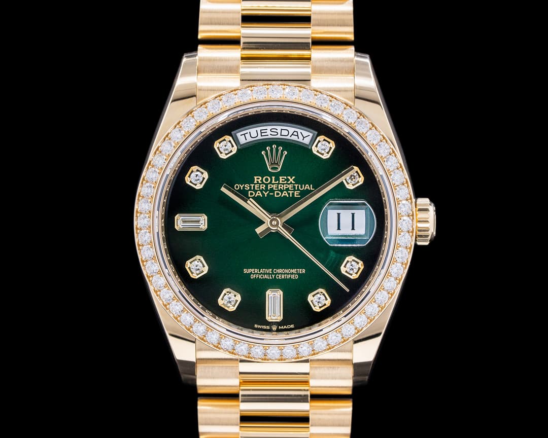 Rolex Day Date President 128349RBR 18K WG / Green Dial