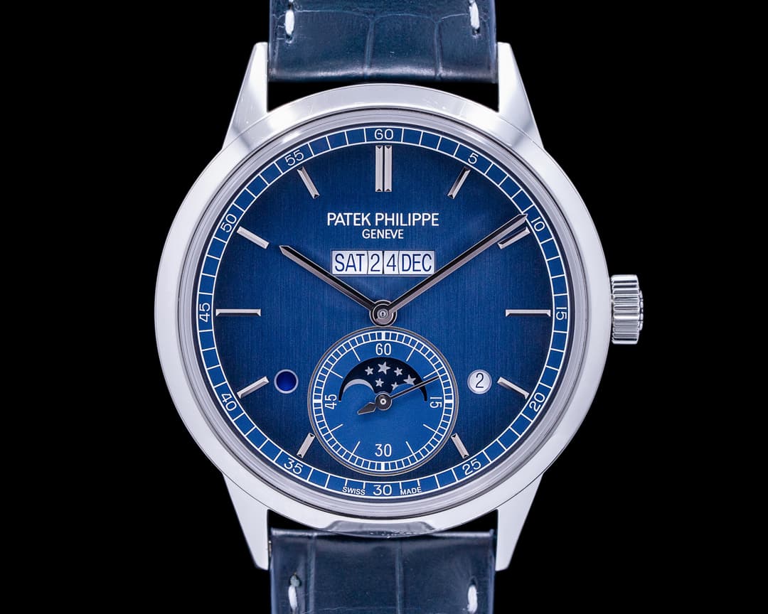 Patek Philippe 5236P In Line Perpetual Calendar Platinum Blue Dial