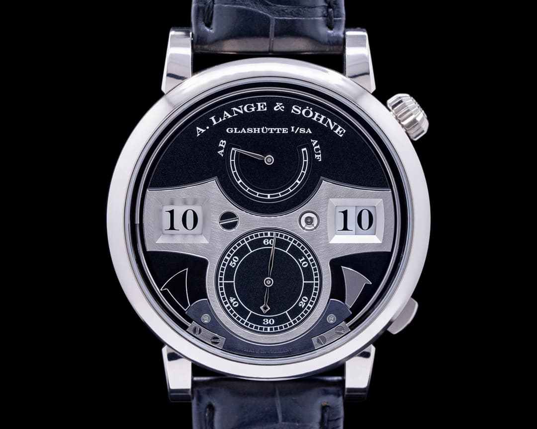 A. Lange and Sohne Zeitwerk Striking Time 145.029 18K White Gold FULL SET