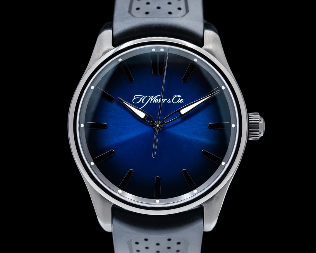 H. Moser and Cie. Pioneer Center Seconds SS Funky Blue Fume
