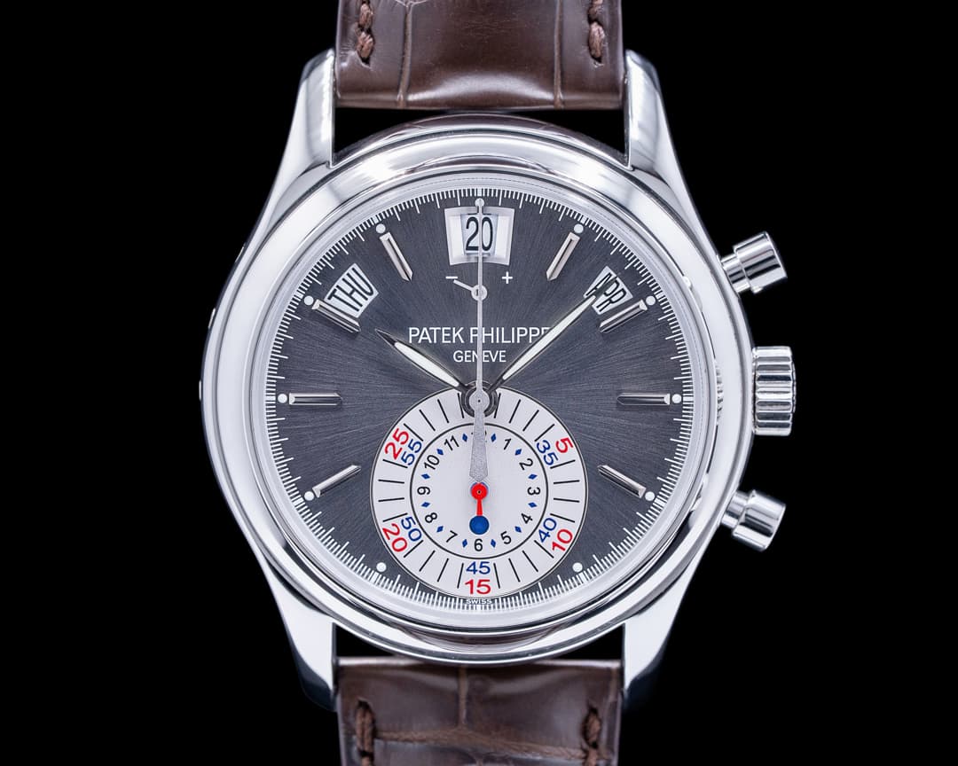 Patek Philippe Annual Calendar 5960P Chronograph Platinum Grey Dial