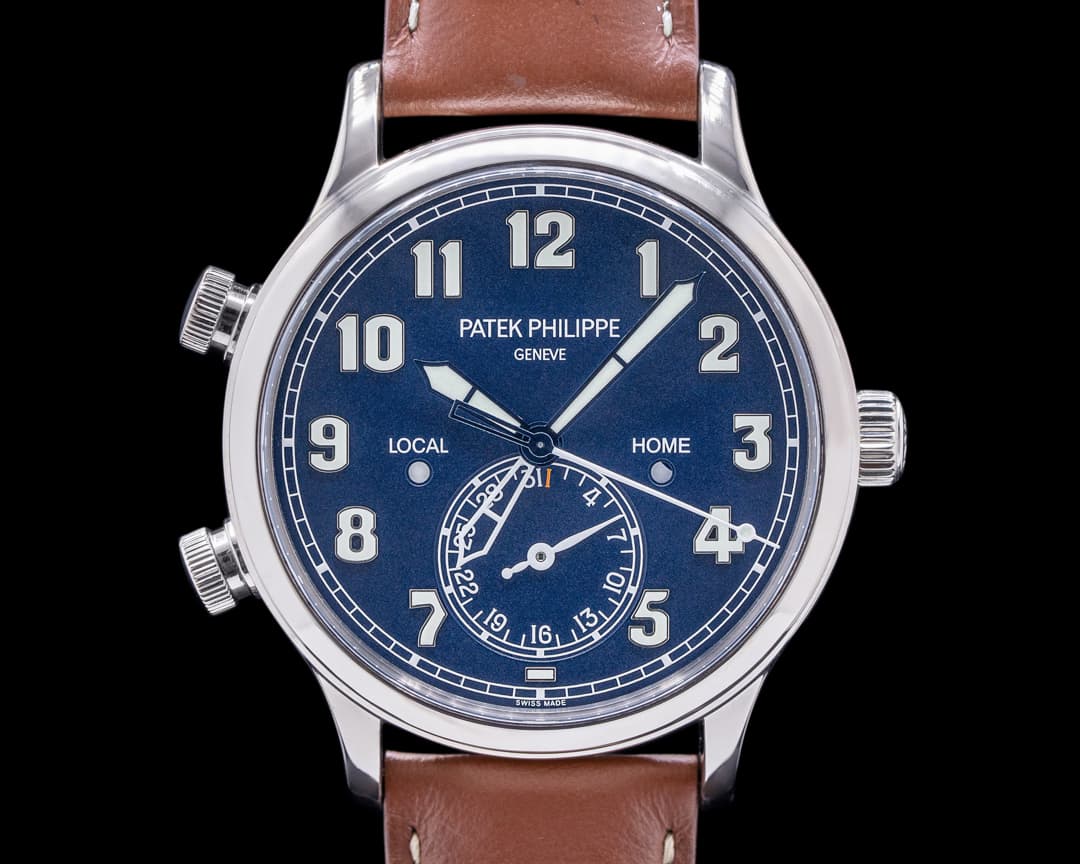 Patek Philippe Calatrava 5524G Pilot Travel Time 18k White Gold