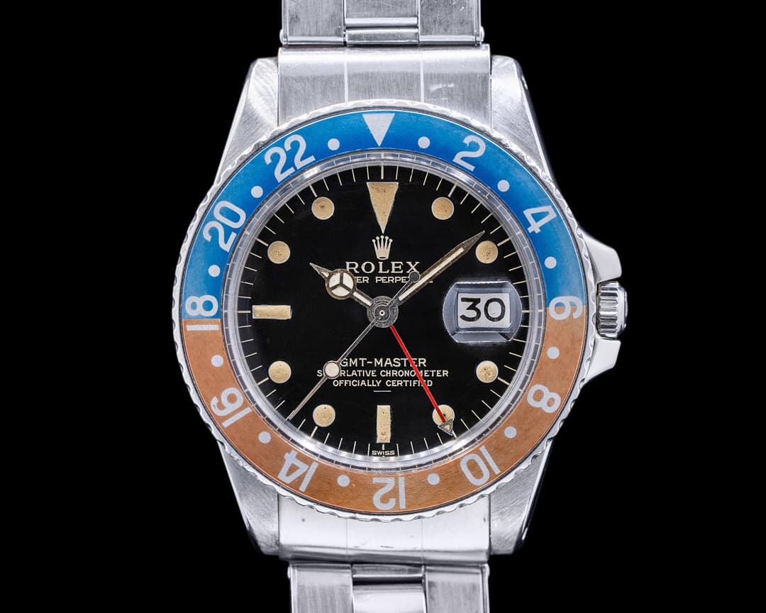 Rolex Vintage GMT Master 1675 Gilt Swiss UNDERLINE Pepsi