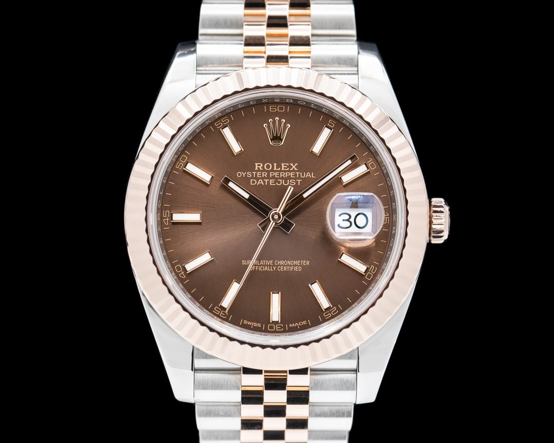 Rolex Datejust 41 126331 Tobacco Brown Dial 18K Rose/SS