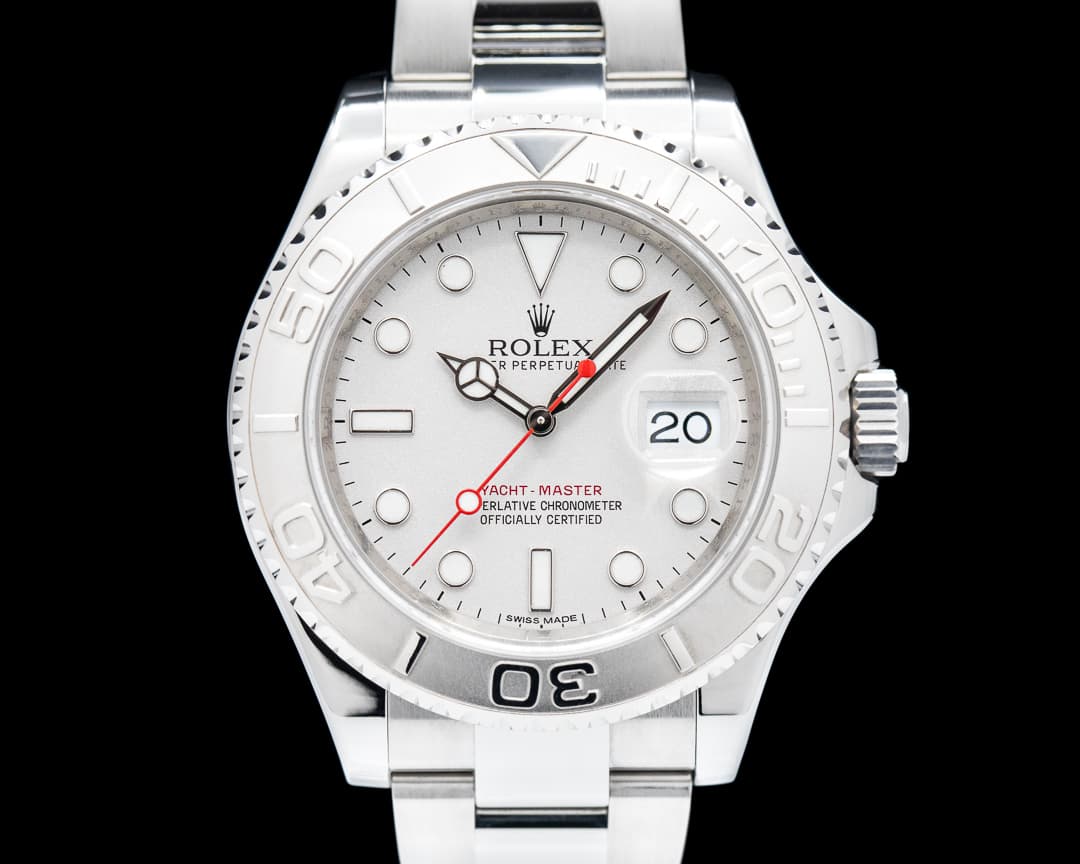 Rolex Yacht Master 116622 SS Platinum Dial / Platinum Bezel