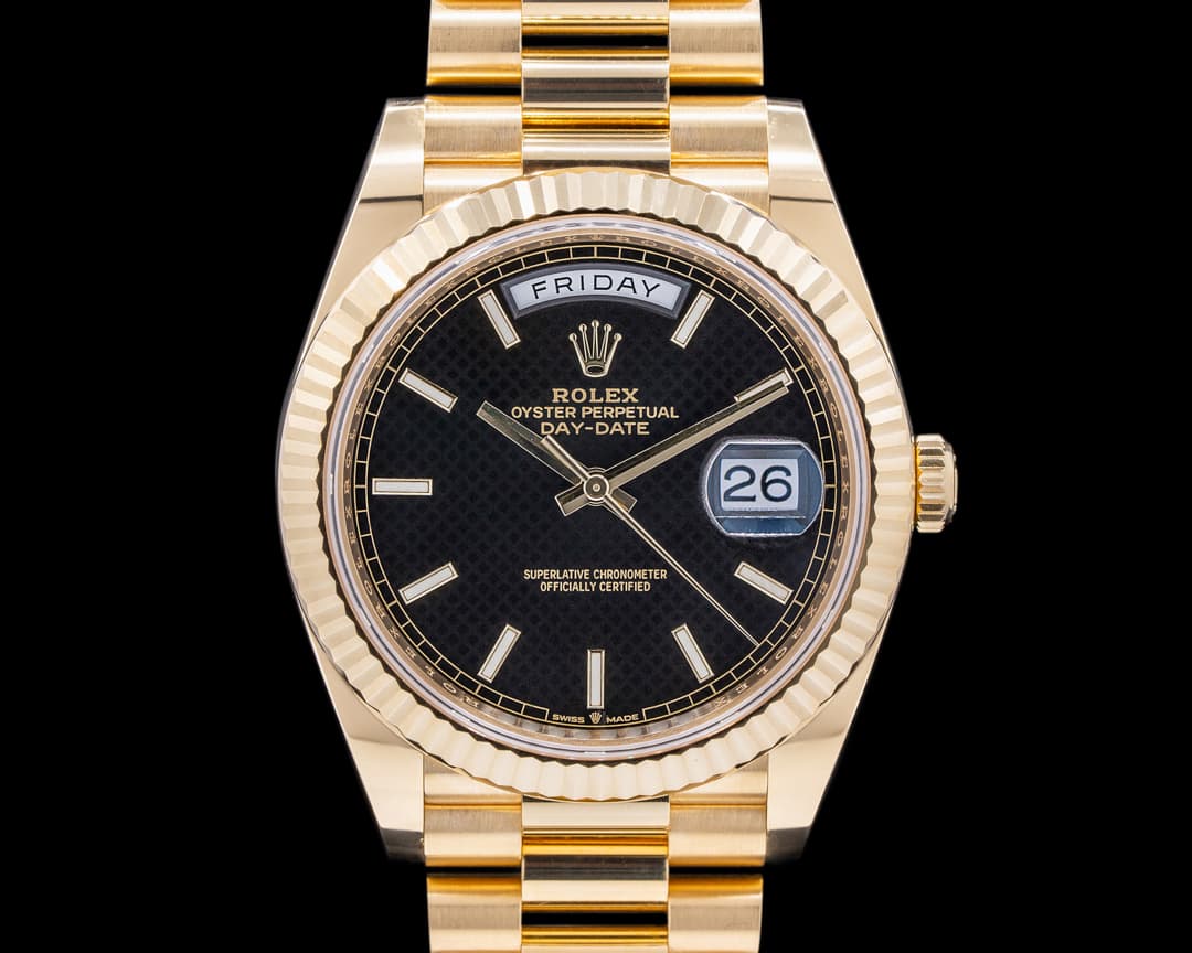 Rolex Day Date Presidential Black Dial / Yellow Gold 40MM