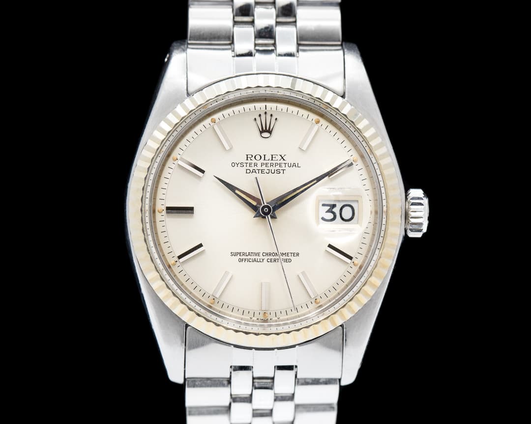 Rolex Datejust Pie Pan silver Dial 1601 SS Jubilee