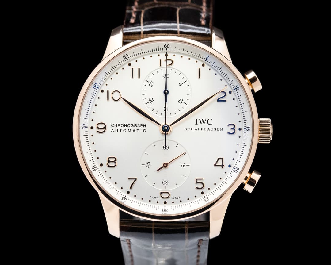 IWC Portugieser Chronograph 18K Rose Gold / Silver Dial