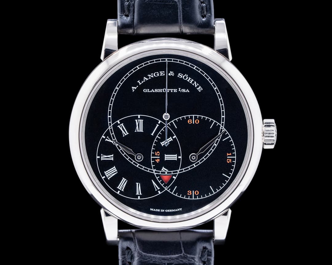 A. Lange and Sohne Richard Lange 252.029 JUMPING SECONDS White Gold Black Dial