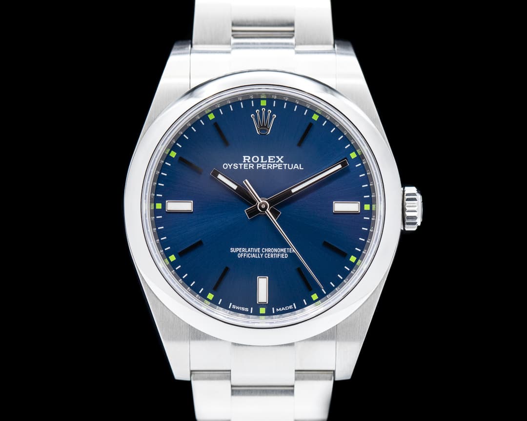 Rolex Oyster Perpetual SS Blue Dial
