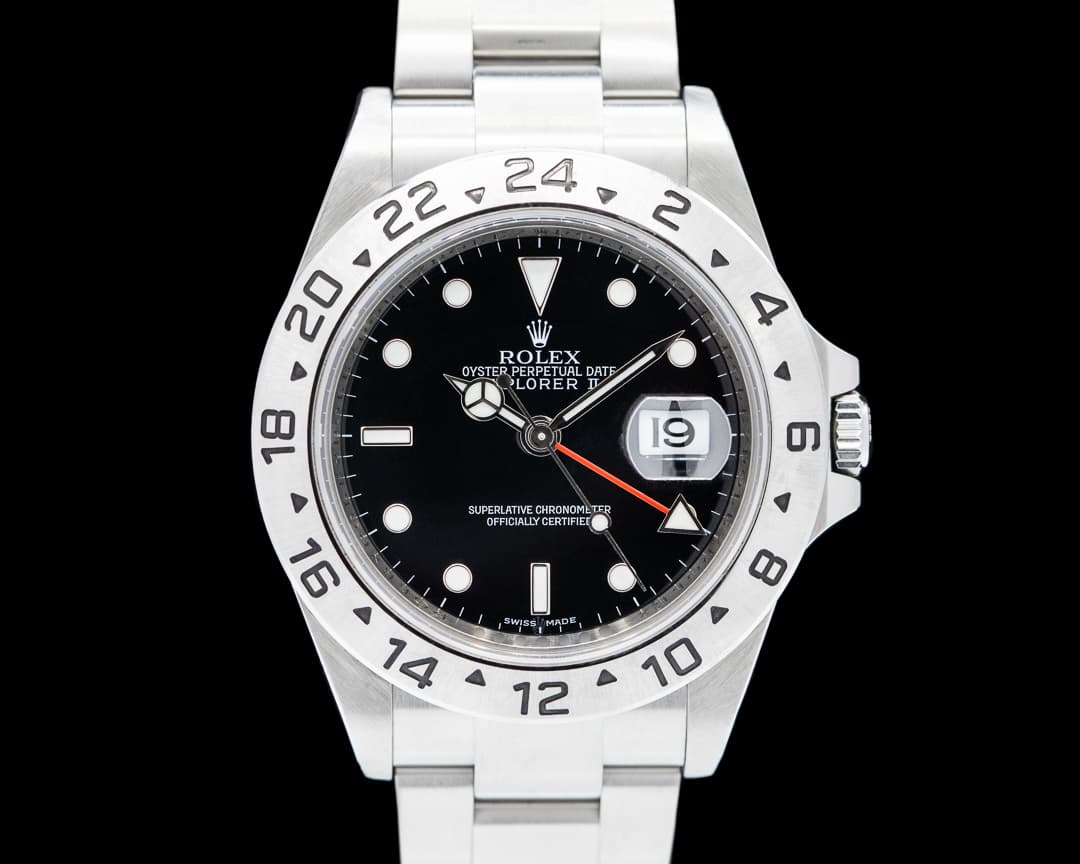 Rolex Explorer II SS Black Dial 16570 Full Set