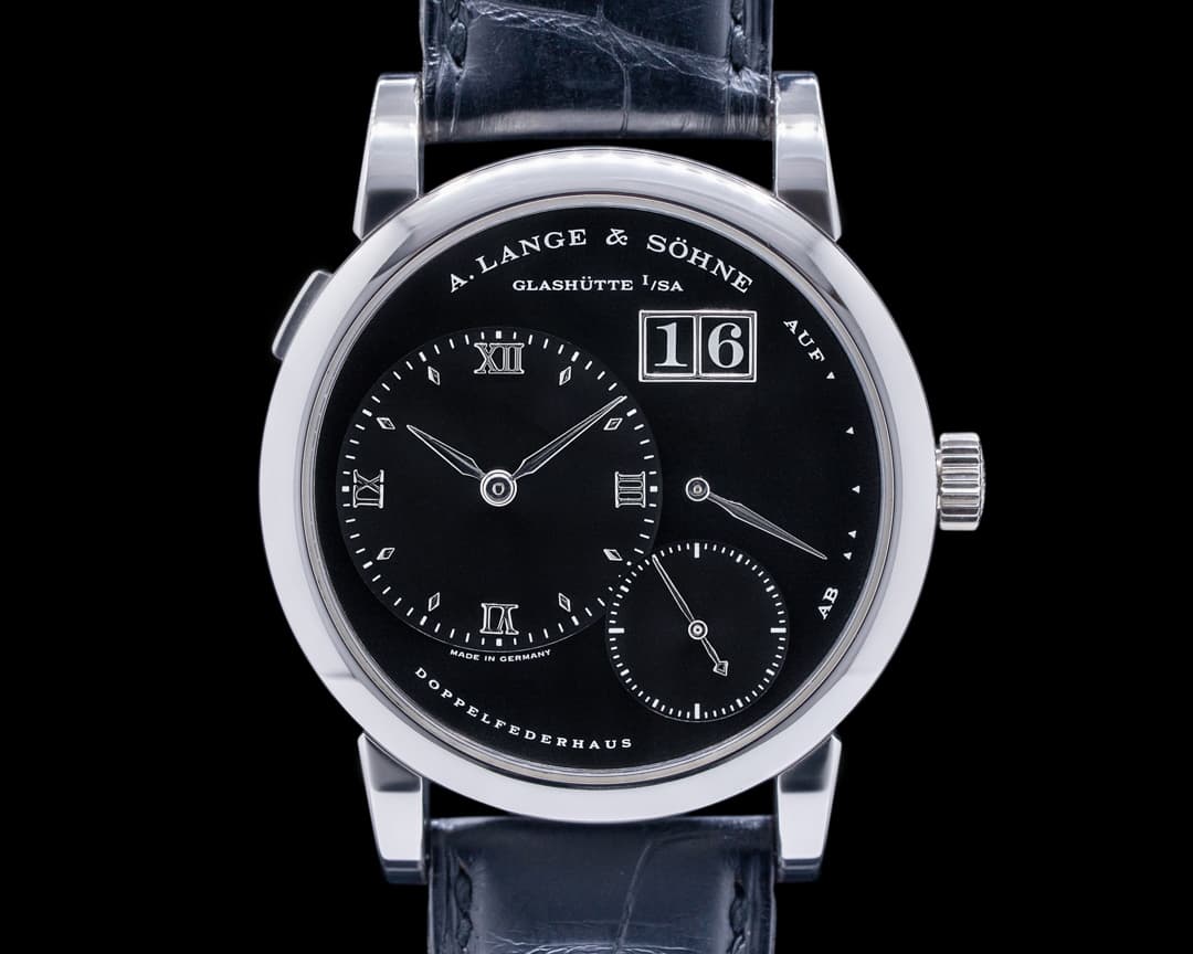 A. Lange and Sohne Lange 1 Platinum Black Dial "DARTH" Black Date RARE