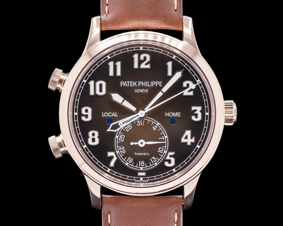 Patek Philippe Calatrava Pilot Travel Time 5524G 18k Rose Gold TIFFANY & CO