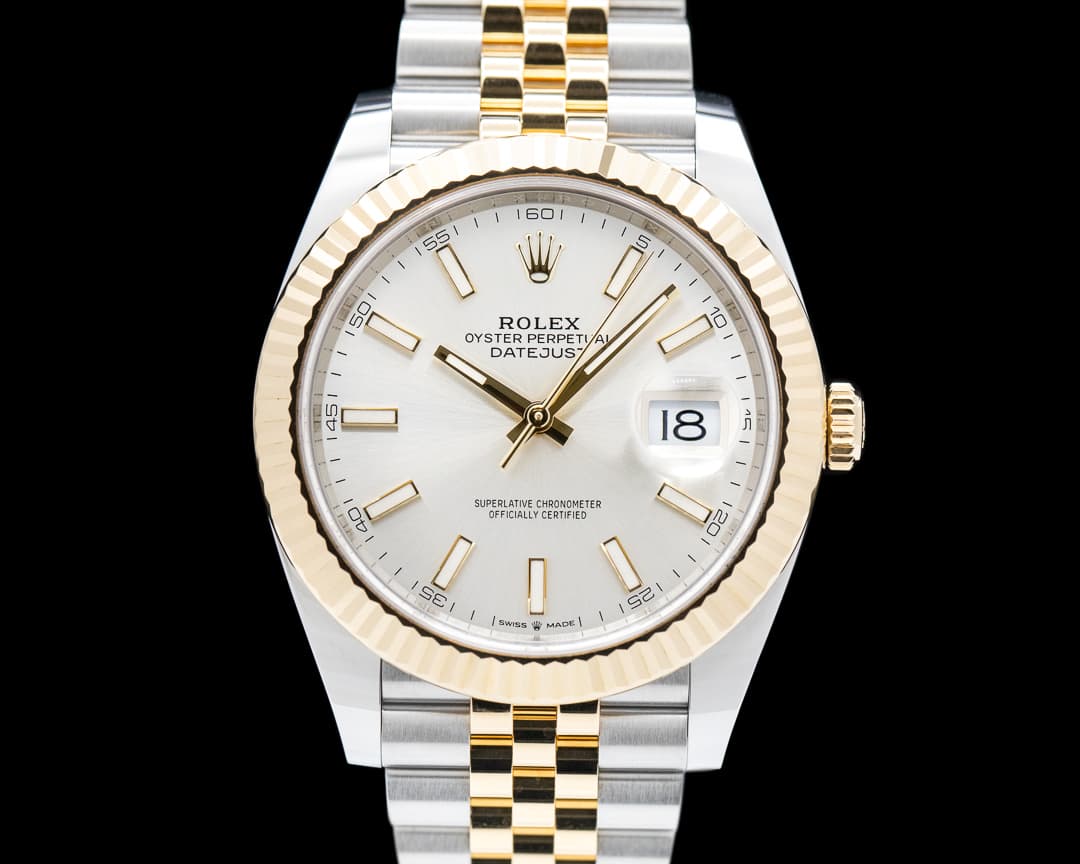 Rolex Datejust 41 Silver Stick Dial 18K / SS