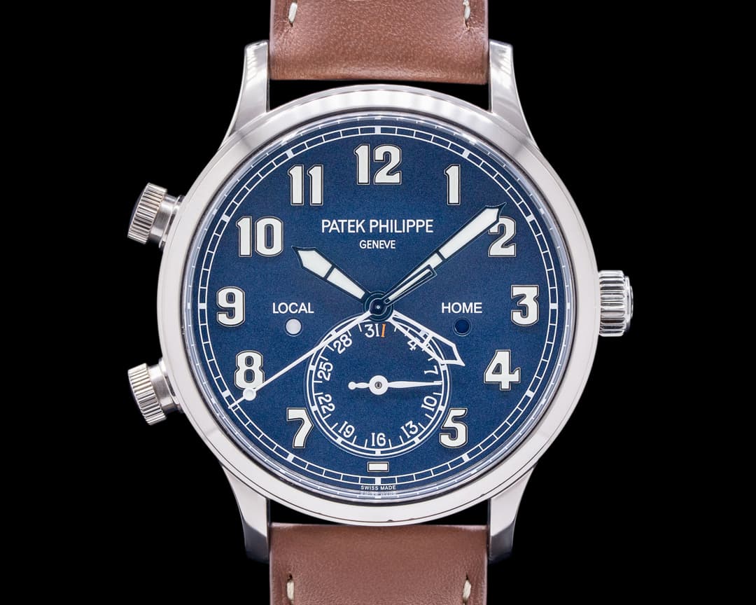 Patek Philippe Calatrava 5524G Pilot Travel Time 18k White Gold