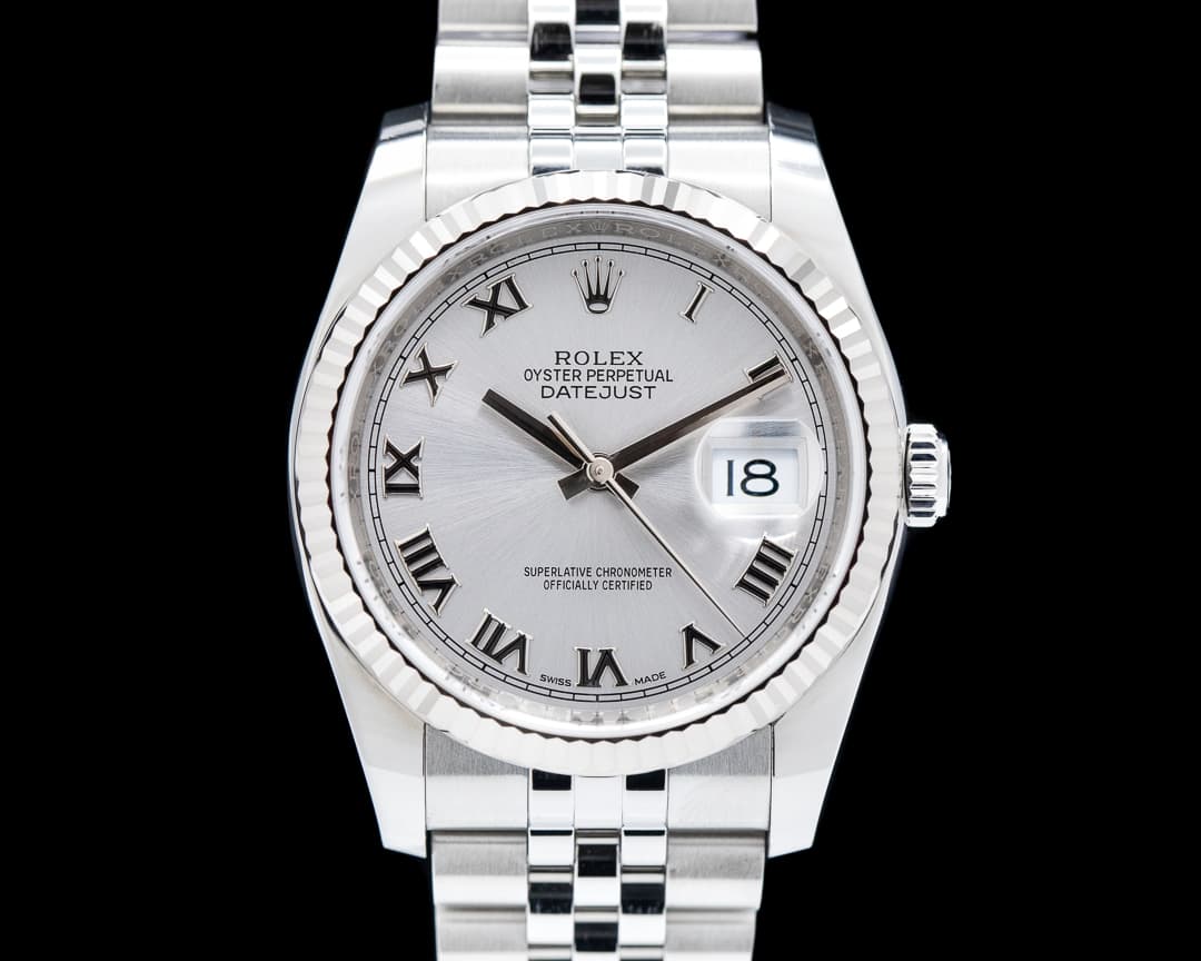 Rolex Datejust SS Jubilee Silver Roman Dial