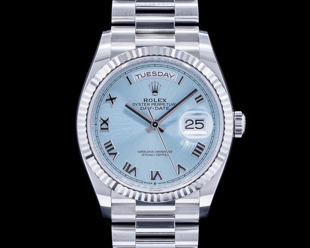 Rolex President 128236 Platinum Ice Blue Roman Dial 2022