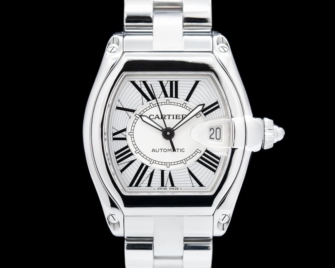 Cartier Roadster Silver Dial SS 38MM