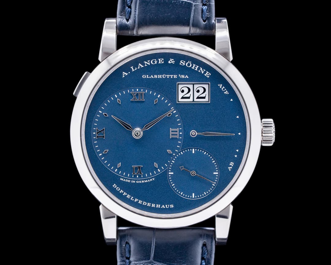 A. Lange & Söhne Lange 1 191.028 Blue Dial 18k White Gold DISCONTINUED RARE