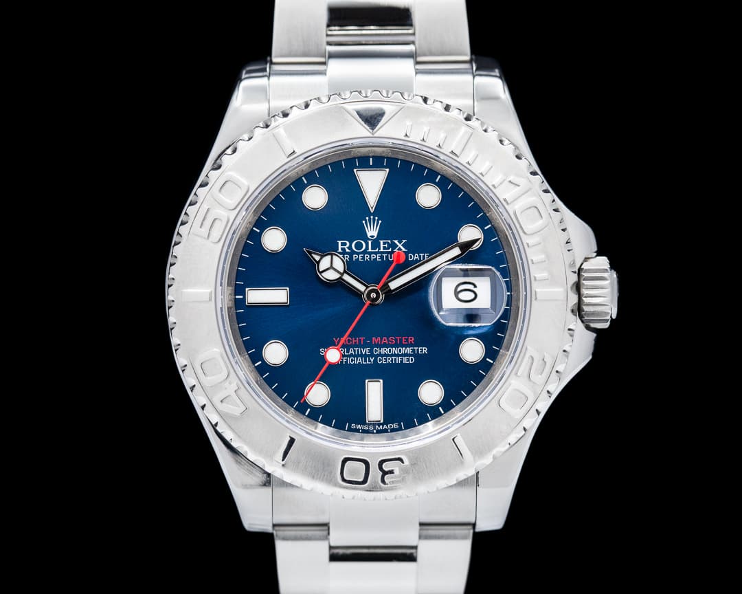 Rolex Yacht Master SS Blue Dial / Platinum Bezel