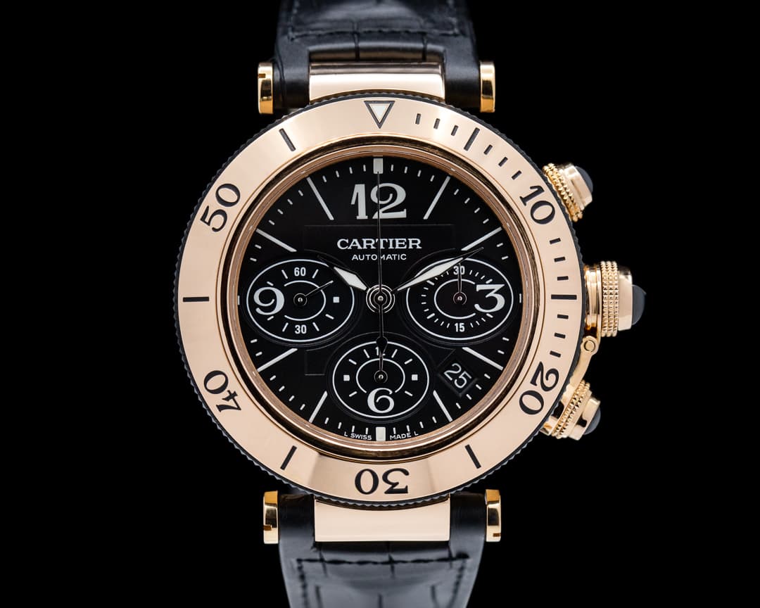 Cartier Pasha Seatimer Chronograph 18k Rose Gold