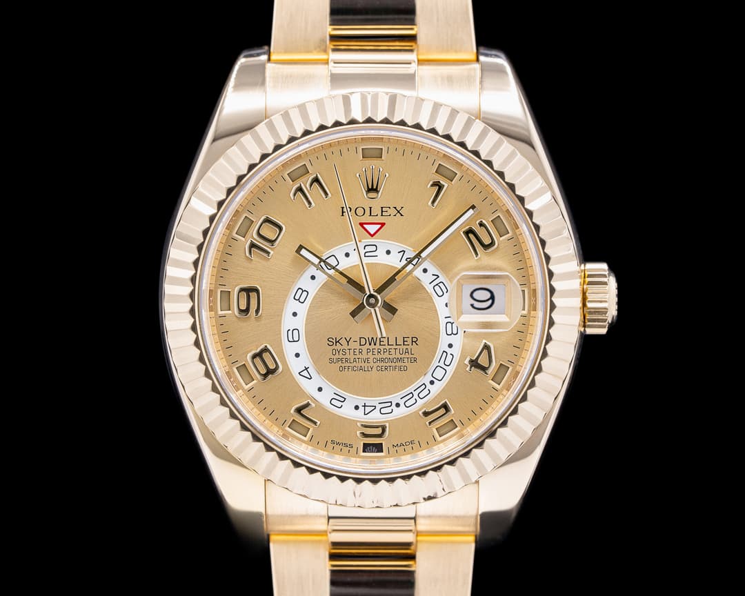 Rolex Sky Dweller 18K Yellow Gold / Champagne Dial