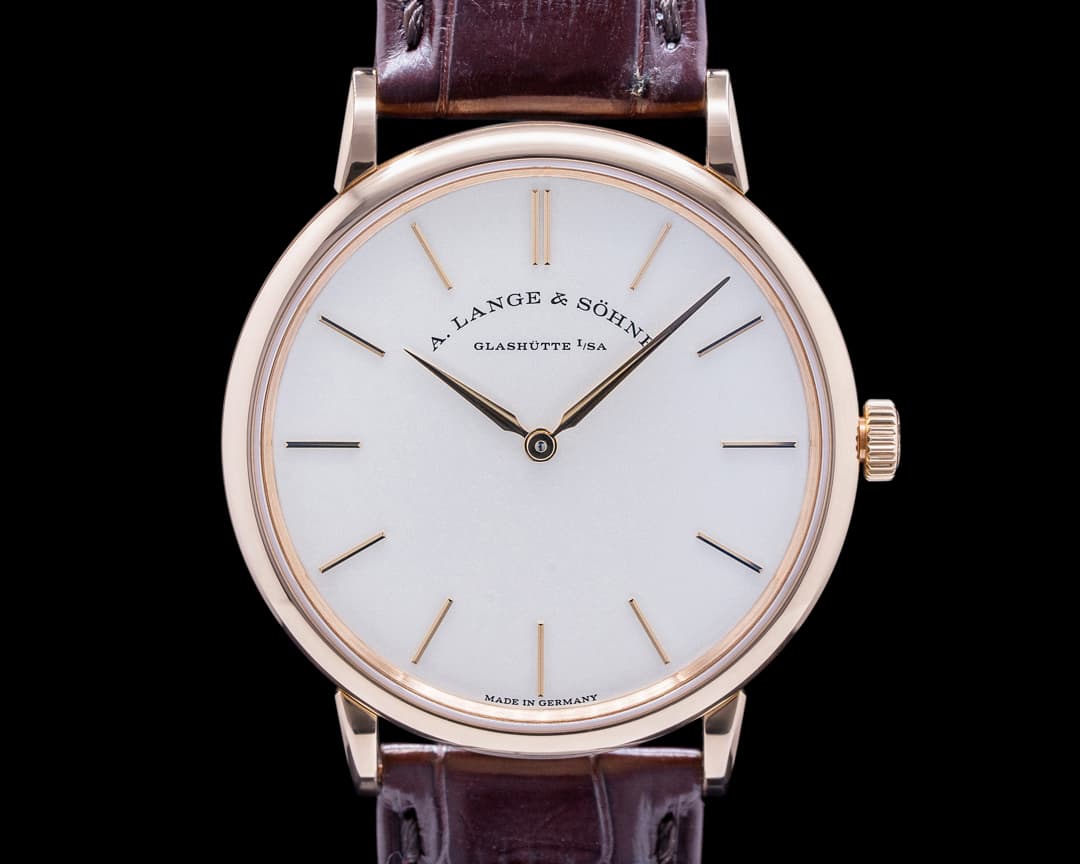 A. Lange and Sohne Saxonia Thin 37mm Manual Wind 18K Rose Gold