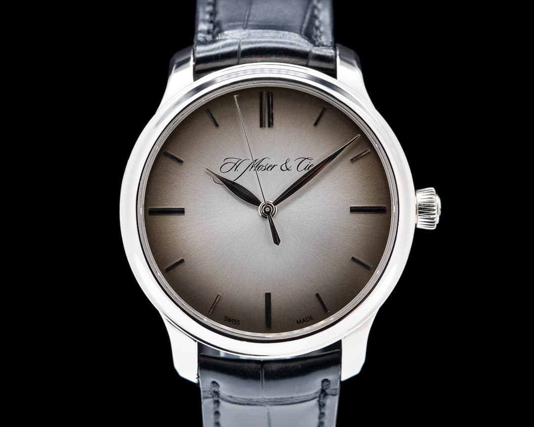 H. Moser and Cie. Monard Centre Seconds 18k White Gold Fume Dial