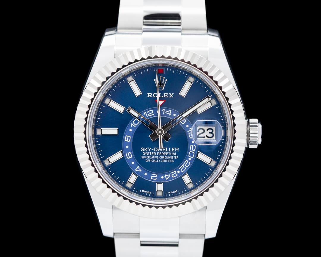 Rolex Sky Dweller 326934 Steel Blue SS Oyster Bracelet