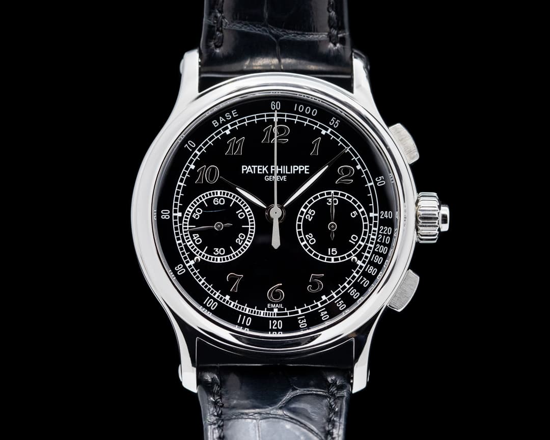 Patek Philippe 5370P Split Second Platinum Black Enamel Dial