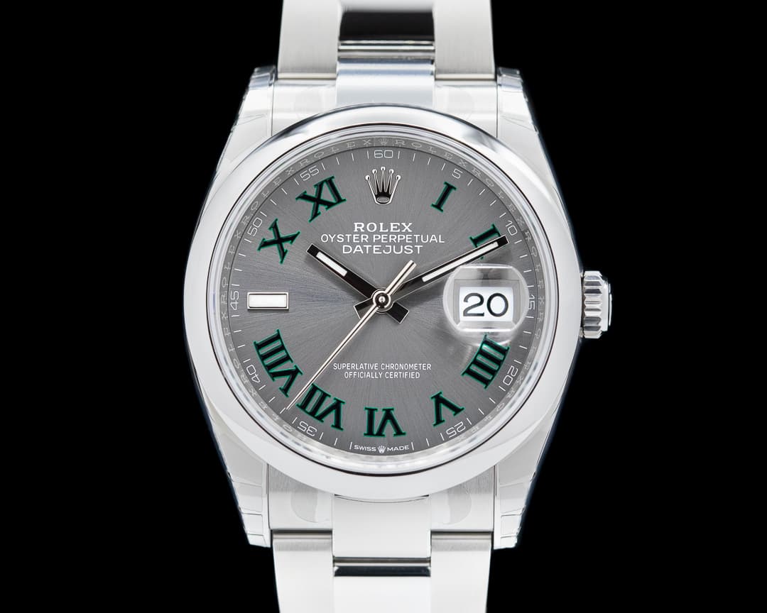 Rolex Datejust 36 126200 Wimbledon Roman Dial SS/Oyster UNWORN