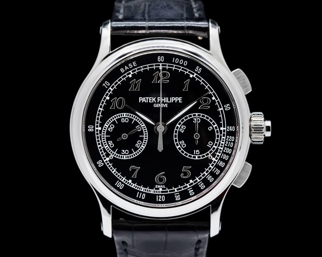 Patek Philippe 5370P Split Second Platinum Black Enamel Dial