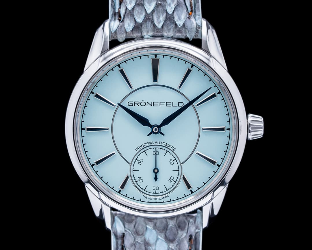 Gronefeld 1941 Principia Automatic Steel Turquoise Tiffany Dial