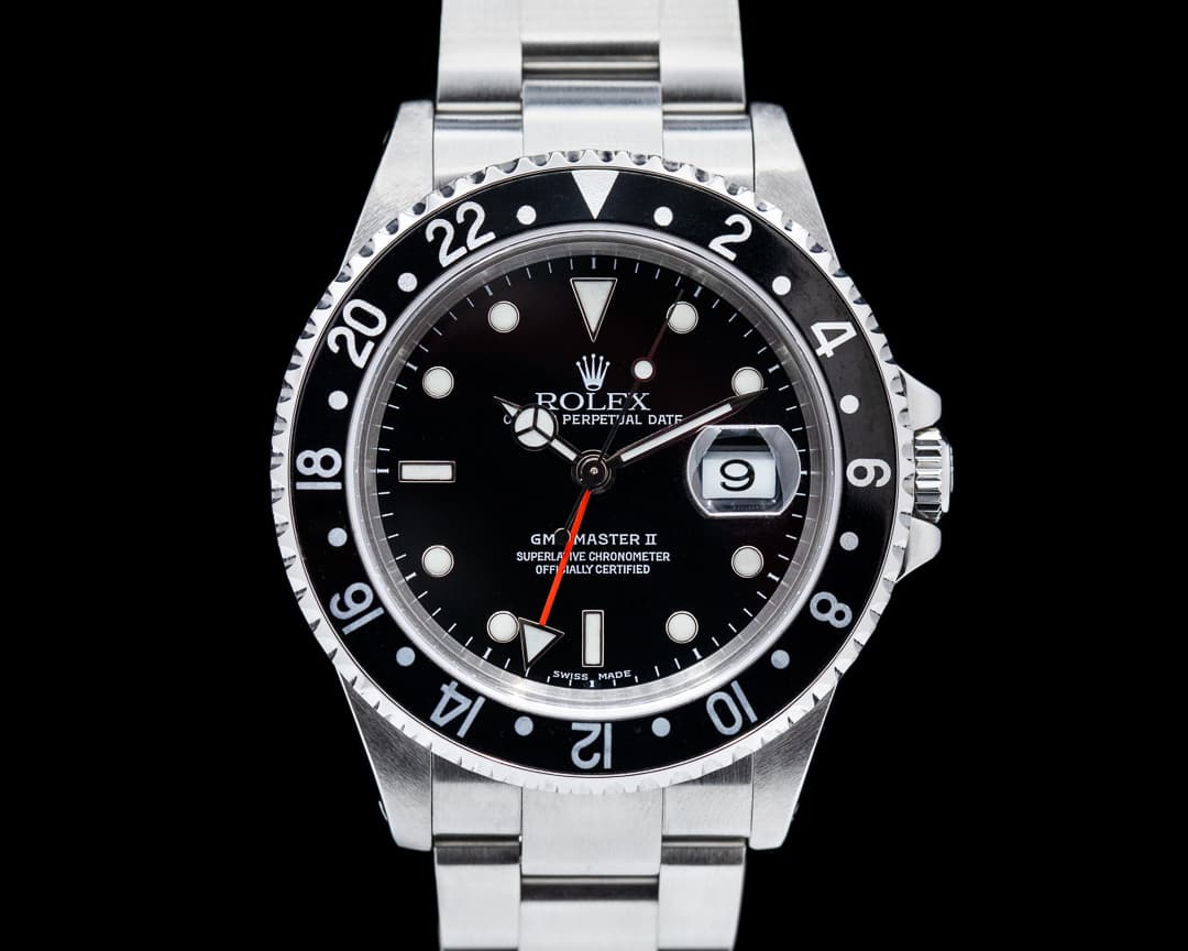 Rolex GMT Master II SS Black Bezel Complete & Serviced