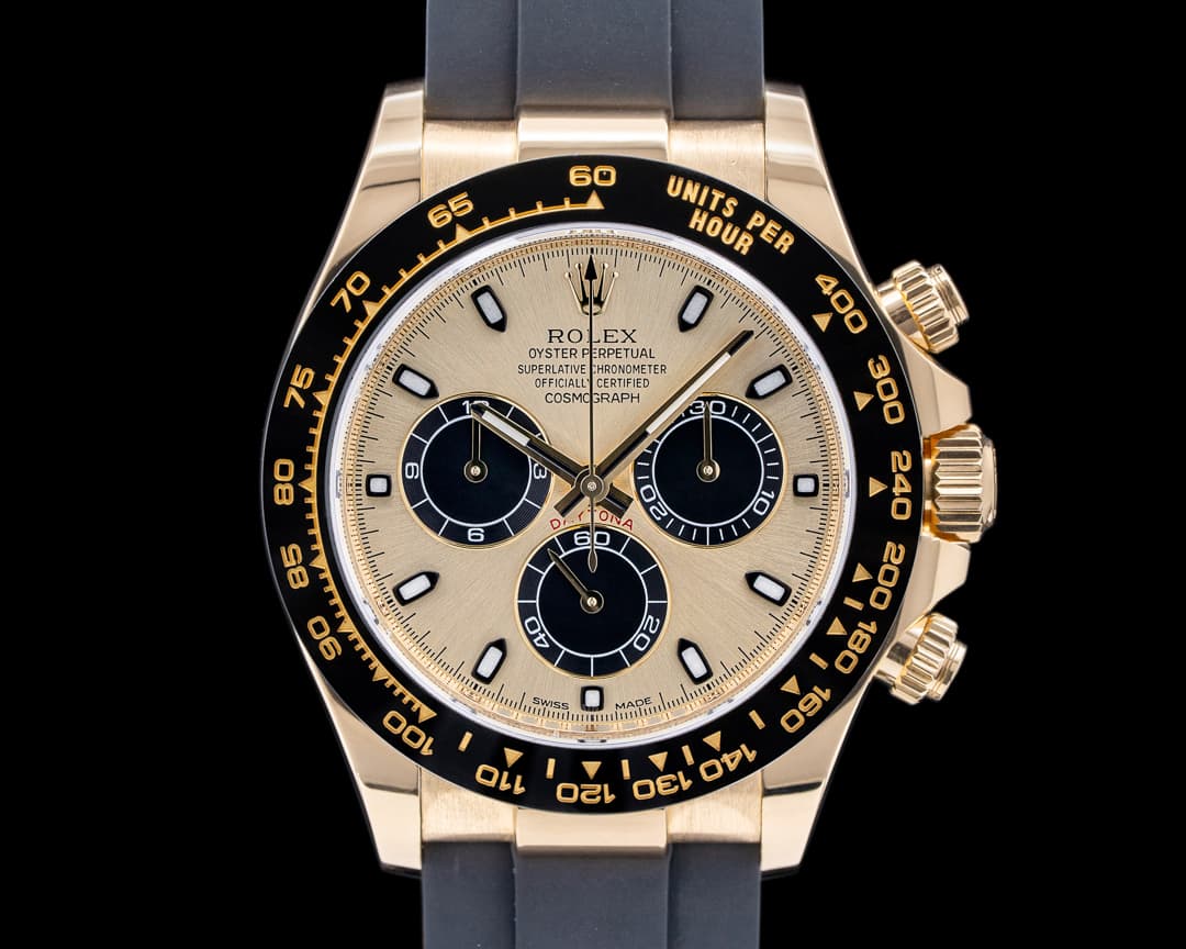 Rolex Daytona 116518LN Gold Dial 18K Yellow Gold / Rubber