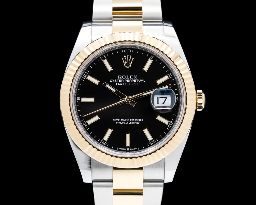 Rolex Datejust 41 Black Stick Dial 18K / SS 2023
