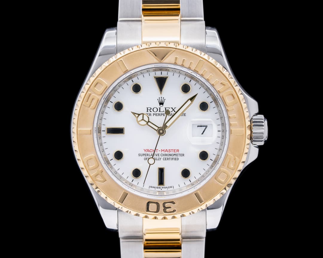 Rolex Yacht Master Two Tone 18k YG/SS White Dial