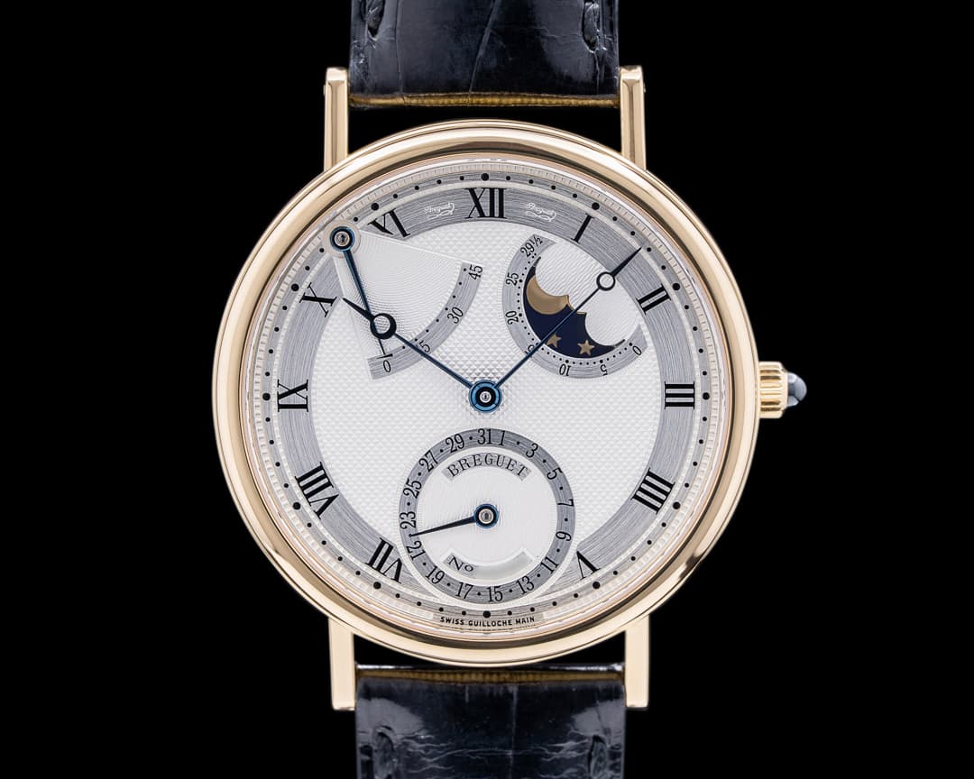Breguet Classique 3130BA Power Reserve Moon 18K Yellow Gold NICE