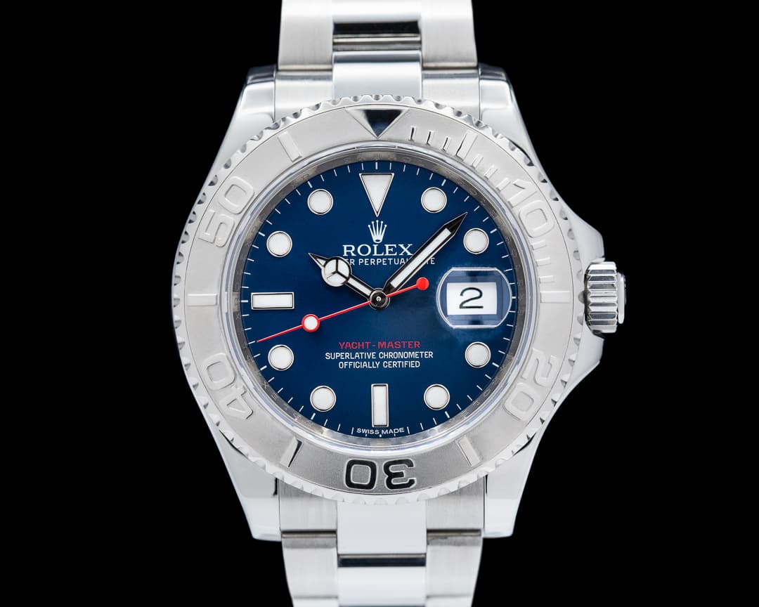 Rolex Yacht Master SS Blue Dial / Platinum Bezel