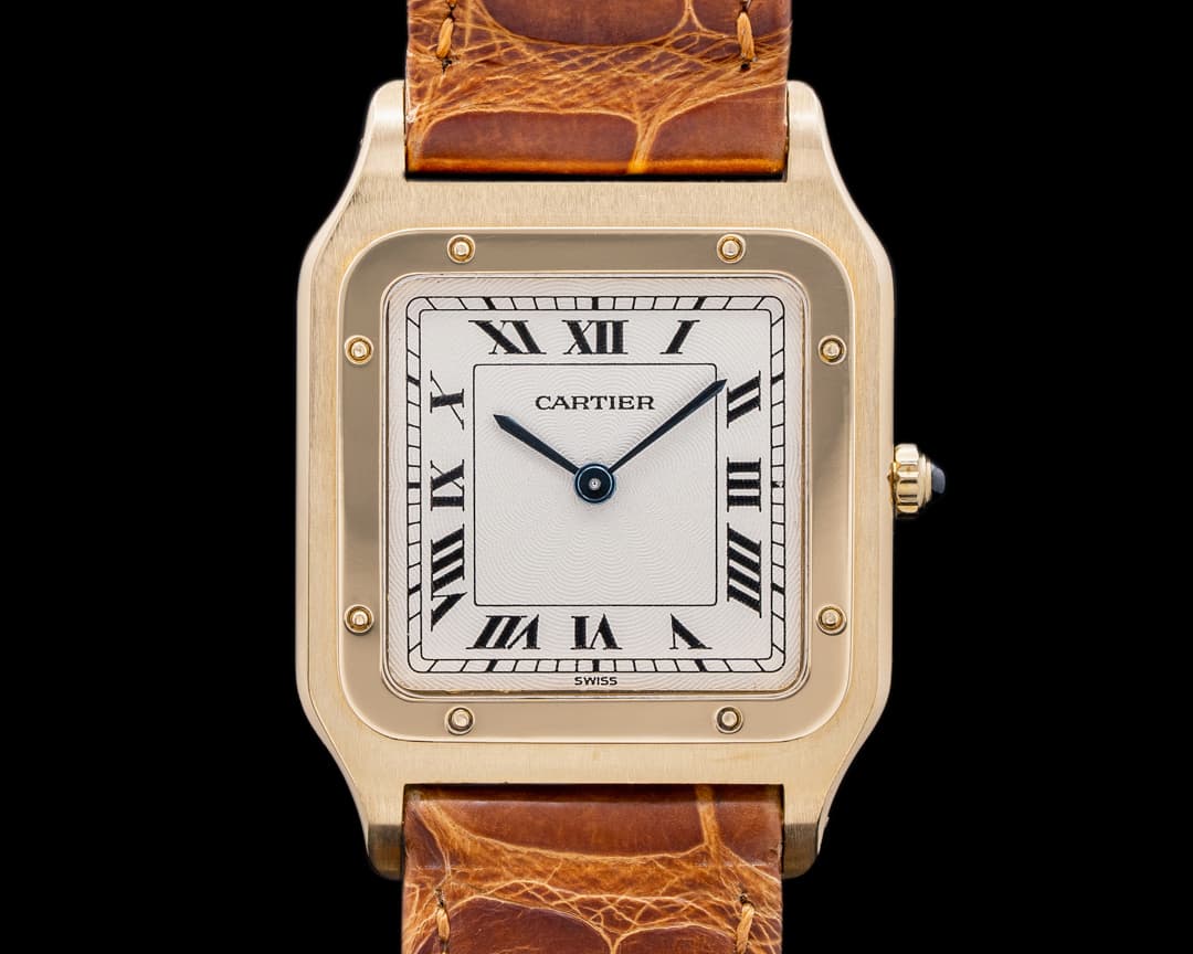 Cartier Santos Dumont 18K Yellow Gold Ultra Thin Manual Wind FULL SET
