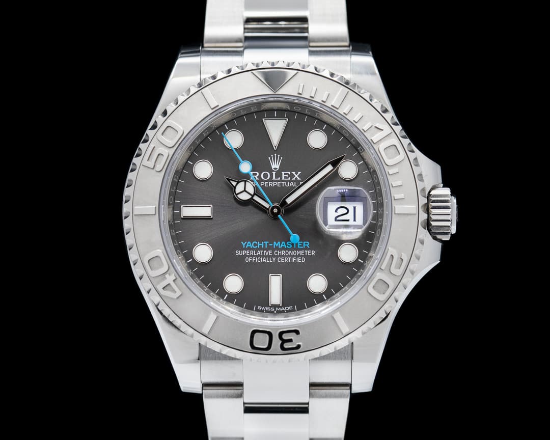 Rolex Yacht Master SS Dark Rhodium Dial / Platinum Bezel